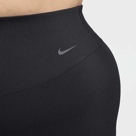 Nike Zenvy $110 Plus Size Ribbed High Waisted Dri-FIT Leggings Black 1X - Picture 6 of 16